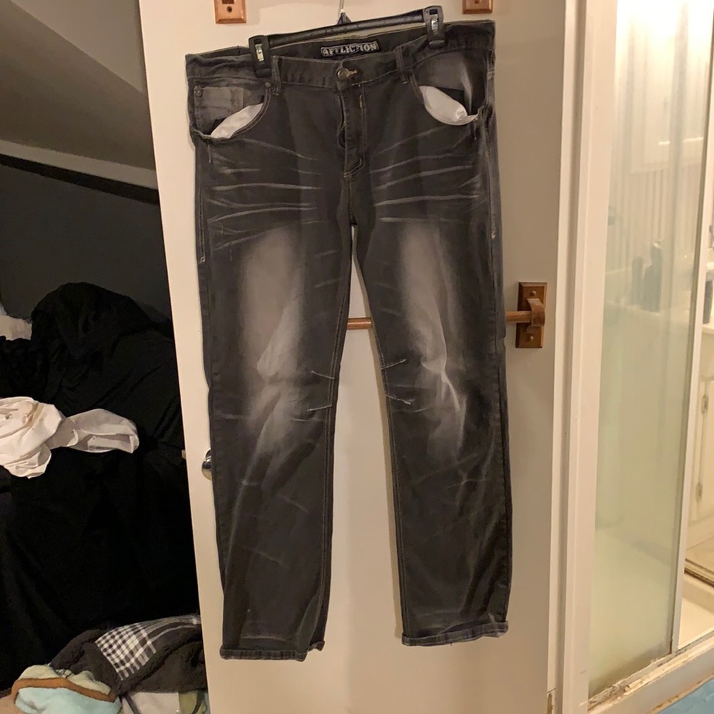 Affliction Ace Straight stretch Grey 38